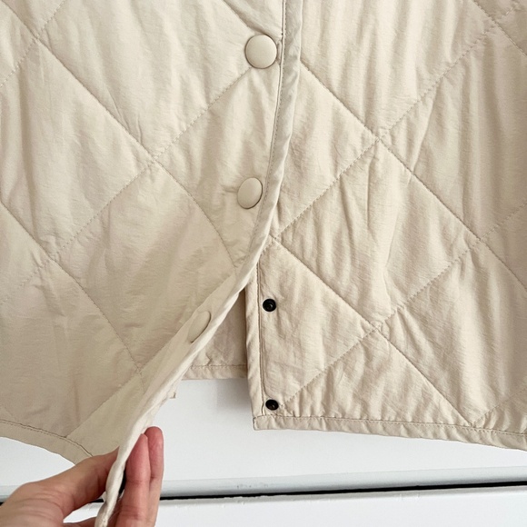 Bishop + Young Quilted Shell Jacket in Cream Size Small - Picture 4 of 7